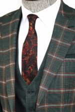 Checked-Patterned-Green-Slim-Fit-Suit-Wessi-4