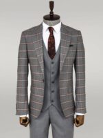 Checked-Patterned-Grey-Slim-Fit-Suit-Wessi-3