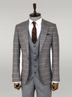 Checked-Patterned-Grey-Slim-Fit-Suit-Wessi-5