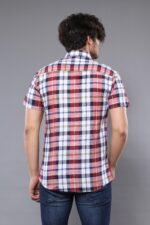 Checked-Patterned-Short-Sleeve-Men-Shirt-Wessi-2
