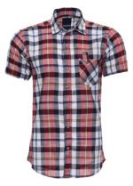 Checked-Patterned-Short-Sleeve-Men-Shirt-Wessi-3