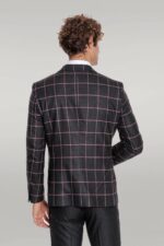 Checked-Patterned-Slim-Fit-Black-Men-Suit-Wessi-3