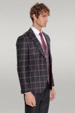 Checked-Patterned-Slim-Fit-Black-Men-Suit-Wessi-4
