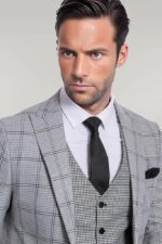 Checked-Patterned-Slim-Fit-Grey-Men-Suit-Wessi-3