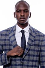 Checked-Peak-Lapel-Slim-Fit-Blue-Men-Blazer-Wessi-1