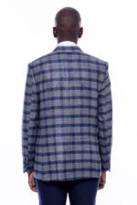 Checked-Peak-Lapel-Slim-Fit-Blue-Men-Blazer-Wessi-3
