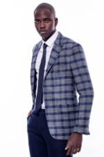 Checked-Peak-Lapel-Slim-Fit-Blue-Men-Blazer-Wessi-6
