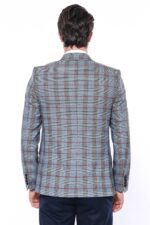 Checked-Single-Button-Navy-Blue-Men-Blazer-Wessi-3