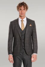 Checked-Slim-Fit-Anthracite-Men-Suit-Wessi-5