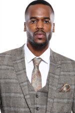 Checked-Slim-Fit-Beige-Men-Blazer-Wessi-1