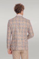 Checked-Slim-Fit-Beige-Men-Suit-Wessi-3