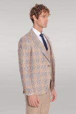 Checked-Slim-Fit-Beige-Men-Suit-Wessi-4