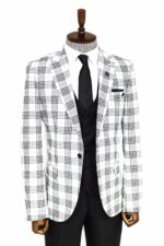 Checked-Slim-Fit-Black-White-Men-Suit-Wessi-3