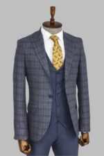 Checked-Slim-Fit-Blue-Men-Suit-Wessi-5