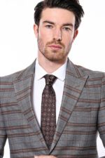 Checked-Slim-Fit-Brown-Men-Blazer-Wessi-1