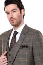 Checked-Slim-Fit-Brown-Men-Blazer-Wessi-1