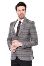 Checked-Slim-Fit-Brown-Men-Blazer-Wessi-2