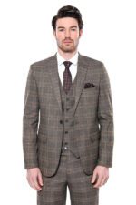 Checked-Slim-Fit-Brown-Men-Blazer-Wessi-2