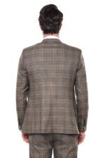 Checked-Slim-Fit-Brown-Men-Blazer-Wessi-3