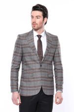 Checked-Slim-Fit-Brown-Men-Blazer-Wessi-6
