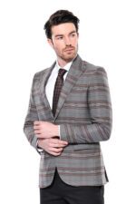 Checked-Slim-Fit-Brown-Men-Blazer-Wessi-7