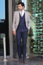 Checked-Slim-Fit-Brown-Men-Suit-Wessi-1