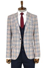 Checked-Slim-Fit-Brown-Men-Suit-Wessi-2