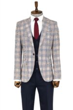 Checked-Slim-Fit-Brown-Men-Suit-Wessi-4