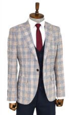 Checked-Slim-Fit-Brown-Men-Suit-Wessi-6