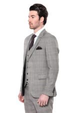 Checked-Slim-Fit-Cream-Men-Blazer-Wessi-5