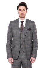 Checked-Slim-Fit-Dark-Grey-Men-Blazer-Wessi-2