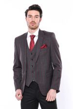 Checked-Slim-Fit-Dark-Grey-Men-Blazer-Wessi-2
