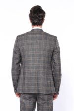 Checked-Slim-Fit-Dark-Grey-Men-Blazer-Wessi-3