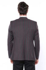 Checked-Slim-Fit-Dark-Grey-Men-Blazer-Wessi-3