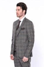 Checked-Slim-Fit-Dark-Grey-Men-Blazer-Wessi-4