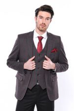 Checked-Slim-Fit-Dark-Grey-Men-Blazer-Wessi-4