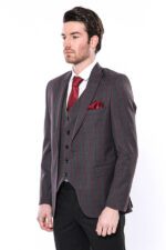 Checked-Slim-Fit-Dark-Grey-Men-Blazer-Wessi-6