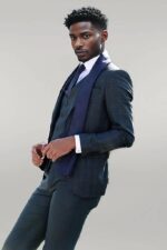 Checked-Slim-Fit-Green-Men-Suit-Wessi-2