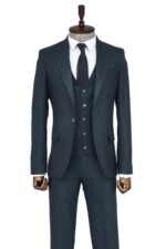 Checked-Slim-Fit-Green-Men-Suit-Wessi-6