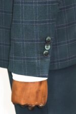 Checked-Slim-Fit-Green-Men-Suit-Wessi-9