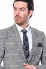 Checked-Slim-Fit-Grey-Men-Blazer-Wessi-1