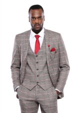 Checked-Slim-Fit-Grey-Men-Blazer-Wessi-4