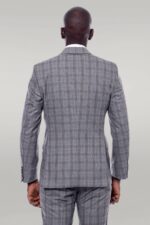 Checked-Slim-Fit-Grey-Men-Suit-Wessi-3