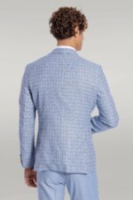 Checked-Slim-Fit-Light-Blue-Men-Suit-Wessi-3