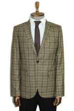 Checked-Slim-Fit-Light-Brown-Men-Blazer-Wessi-4