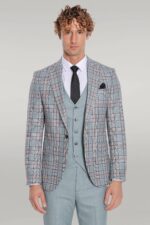 Checked-Slim-Fit-Light-Green-Men-Suit-Wessi-4
