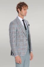 Checked-Slim-Fit-Light-Green-Men-Suit-Wessi-5