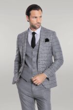 Checked-Slim-Fit-Light-Grey-Men-Suit-Wessi-1