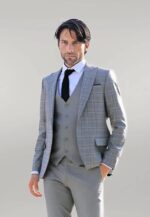 Checked-Slim-Fit-Light-Grey-Men-Suit-Wessi-2