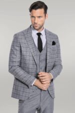 Checked-Slim-Fit-Light-Grey-Men-Suit-Wessi-4